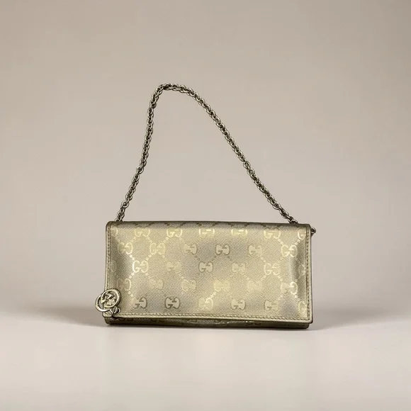 EUC Gucci Gold Imprime GG WOC - Picture 14 of 16